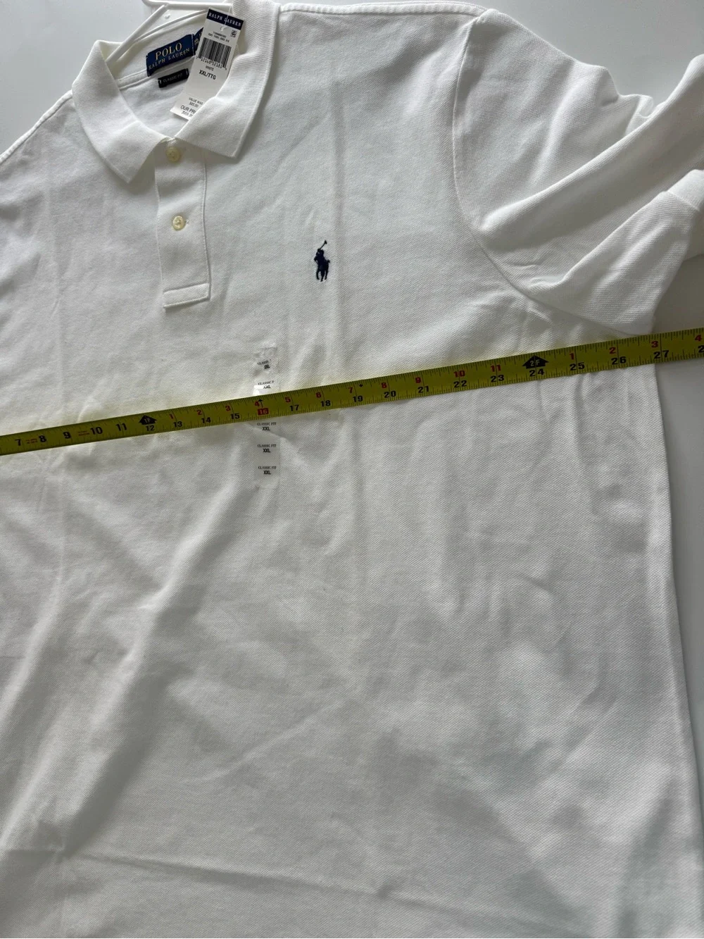 Ralph Lauren White Polo with Navy Pony Logo